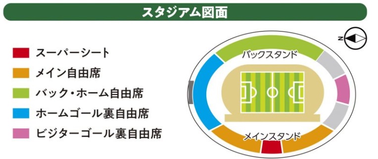 岐阜メモリアルセンター長良川競技場・席割図