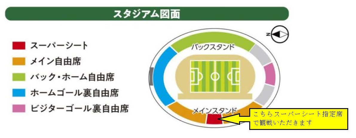 岐阜メモリアルセンター長良川競技場・席割図